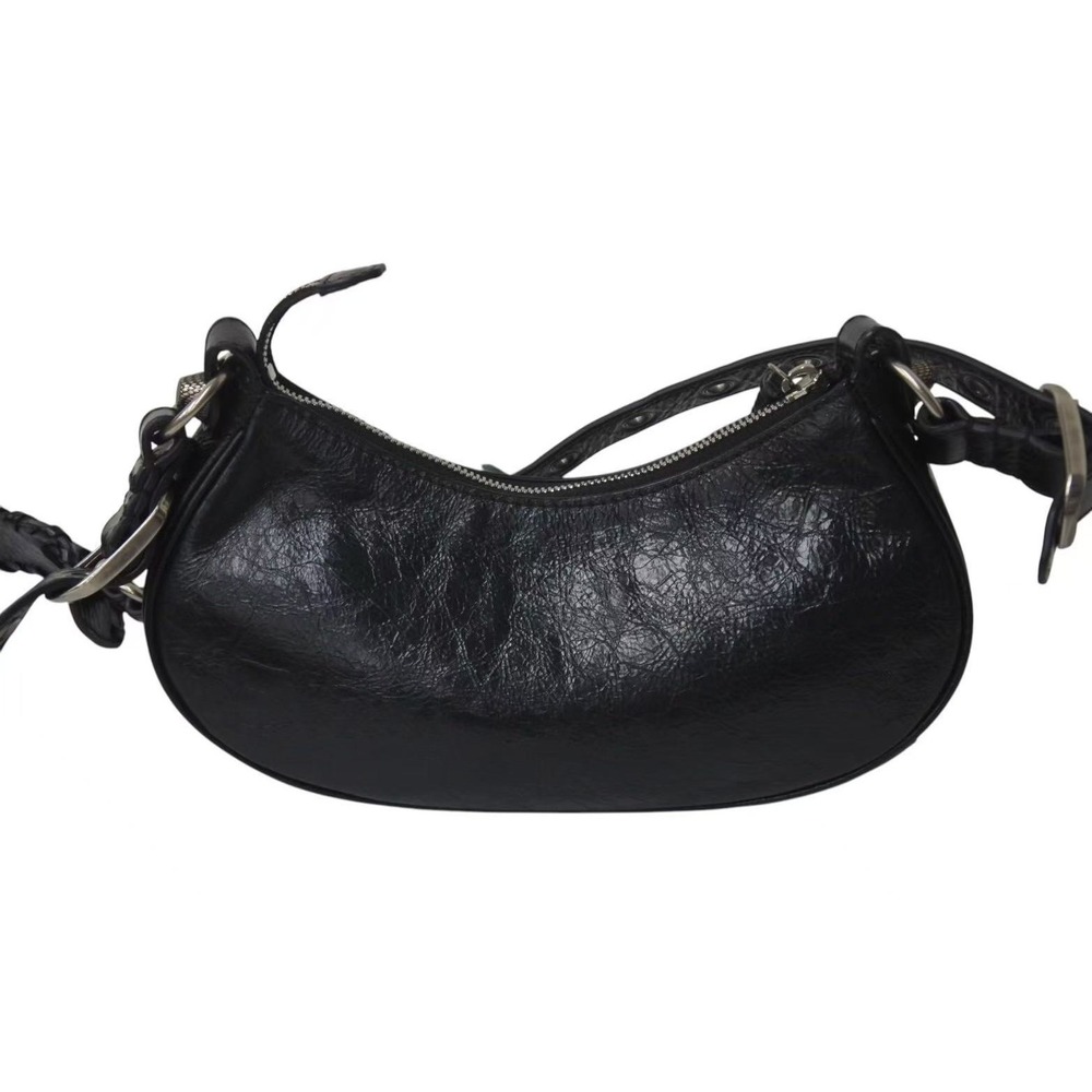 BALENCIAGA LE CAGOLE XS One Shoulder Hobo bag black leather - Picture 3 of 10